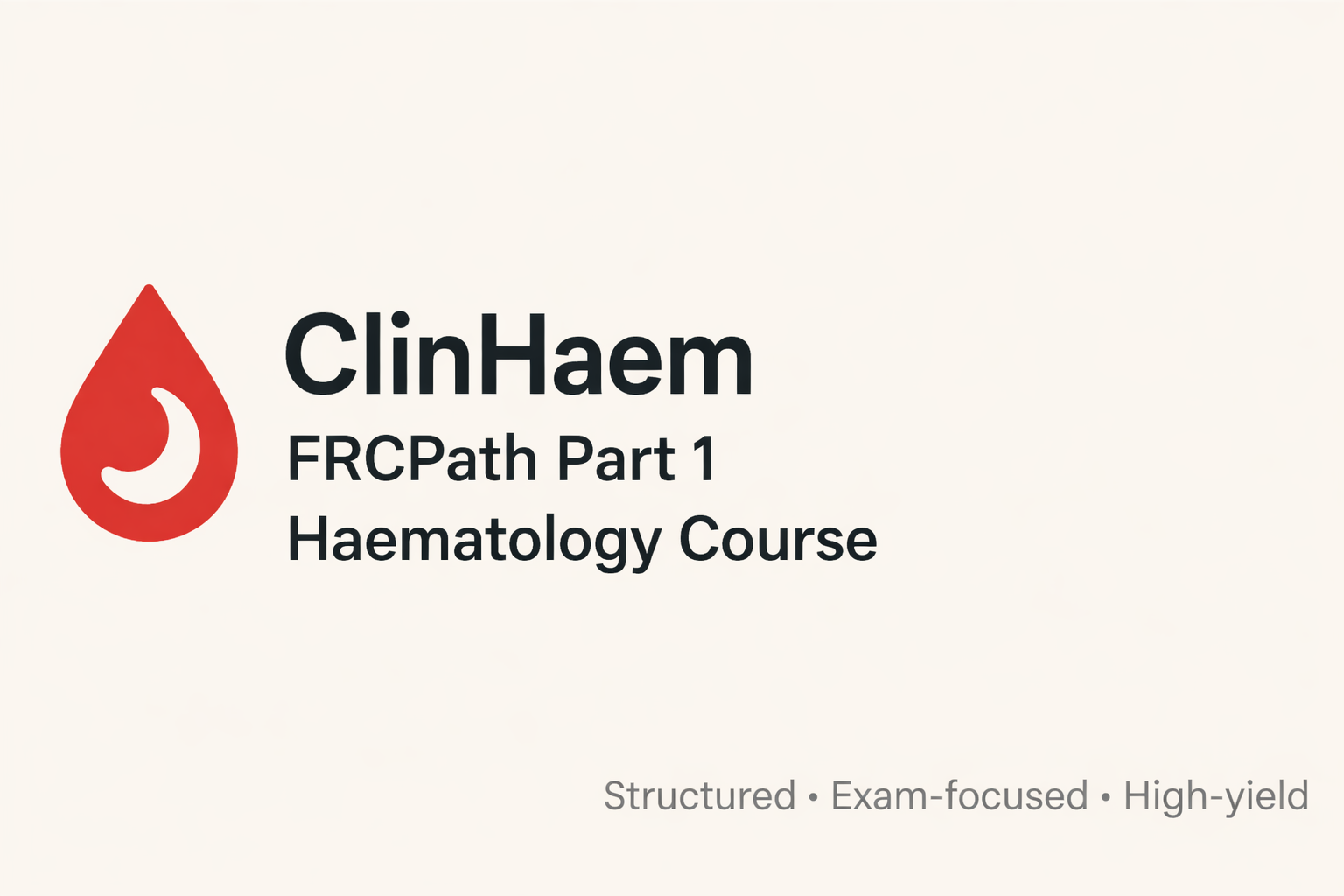 FRCPath Part 1 Haematology Exam Preparation Course | ClinHaem